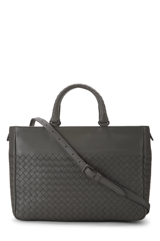 Grey Intrecciato Convertible Handbag, , large image number 3