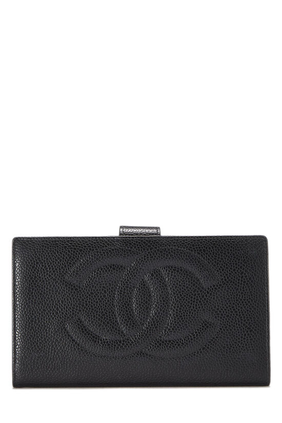Chanel Black Caviar Timeless 'CC' Wallet Q6A21O0FKB016
