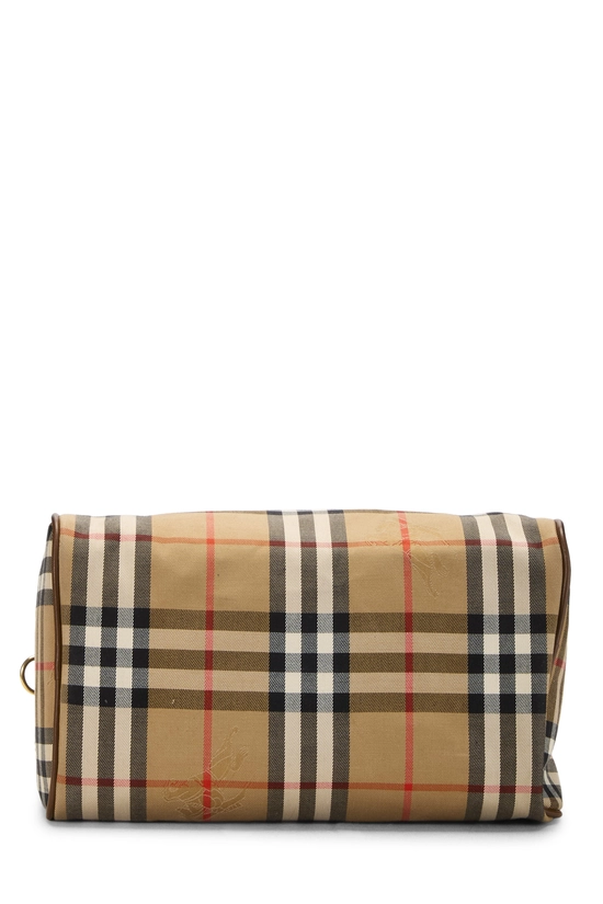 Brown Haymarket Check Canvas Boston Bag, , large image number 4