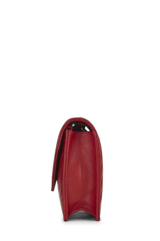 Red Grained Calfskin Envelope Wallet-On-Chain (WOC), , large image number 2