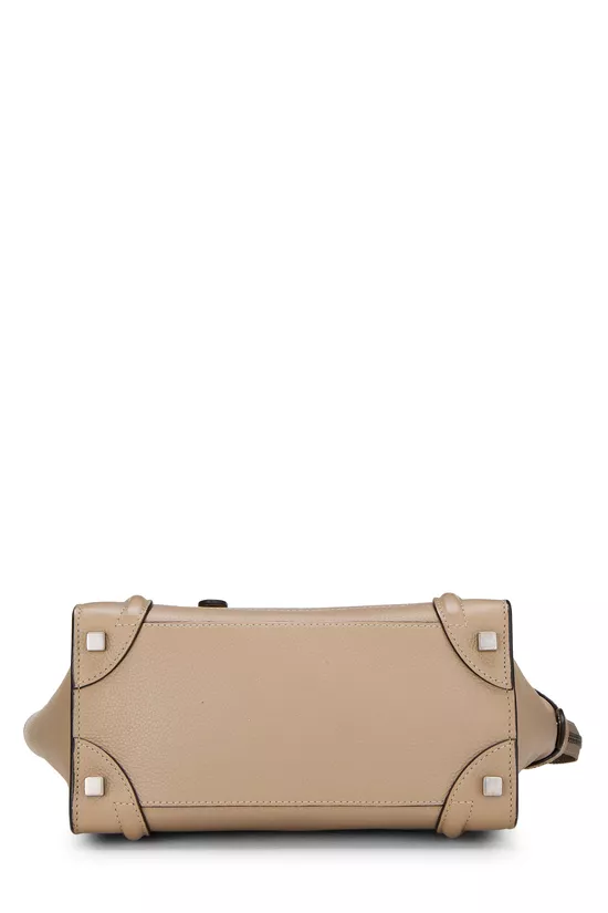 Beige Drummed Calfskin Luggage Micro, , large image number 4