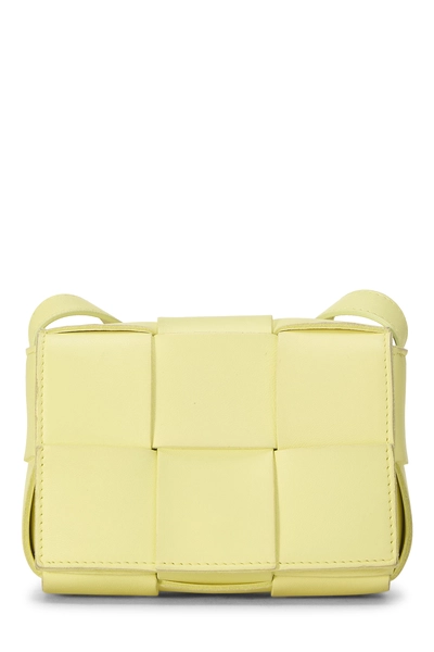 Yellow Maxi Intrecciato Candy Cassette Crossbody