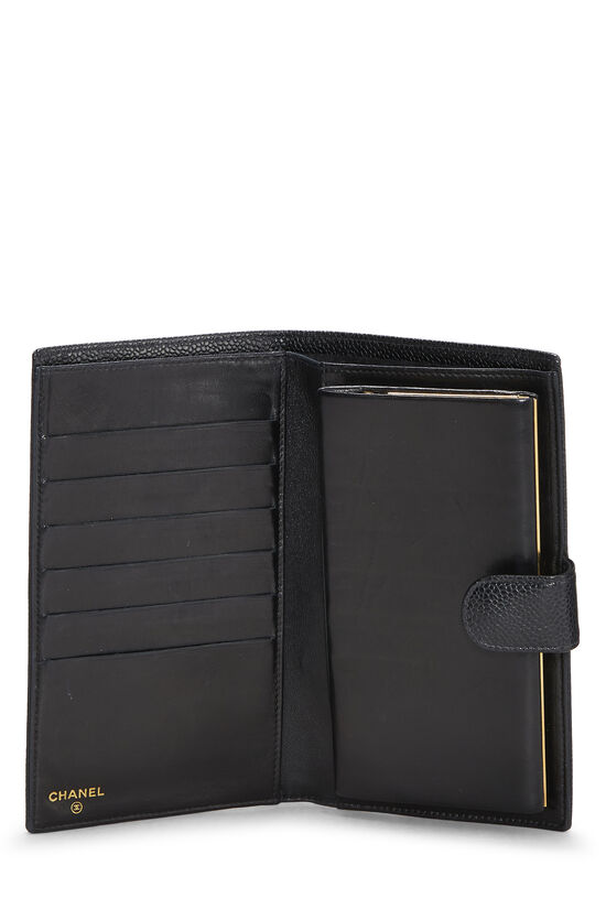 Black Caviar 'CC' Timeless Long Wallet, , large image number 3
