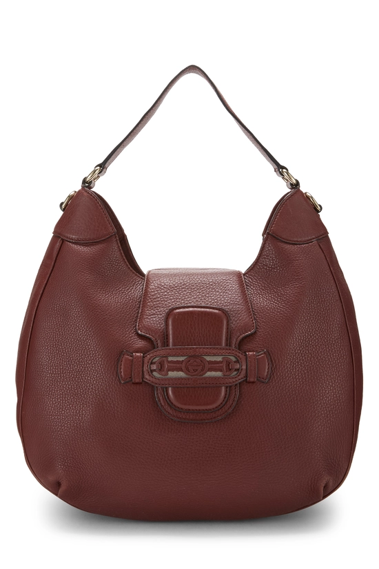 Brown Leather Dressage Horsebit Hobo, , large image number 0