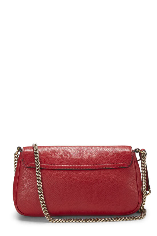 Red Grained Leather Soho Chain Flap Crossbody, , large image number 3