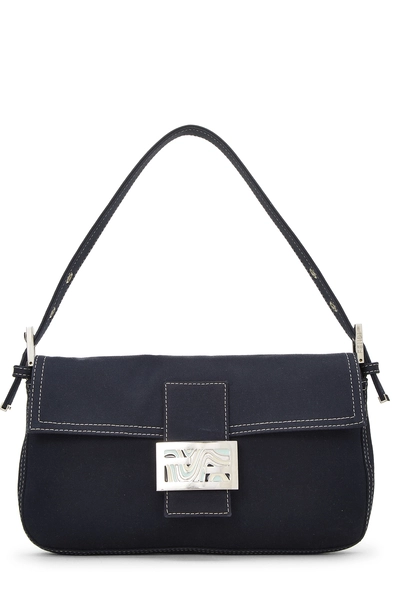 Navy Canvas Baguette