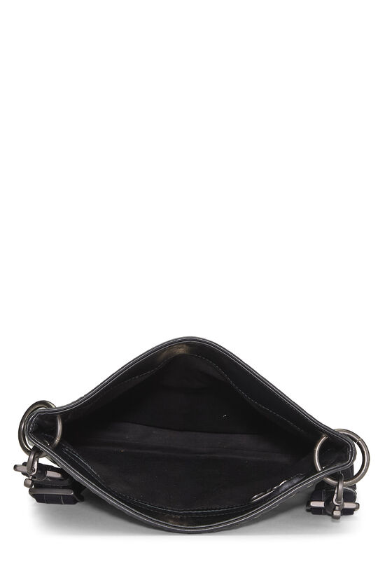 Black Intrecciato Flat Messenger Bag, , large image number 5