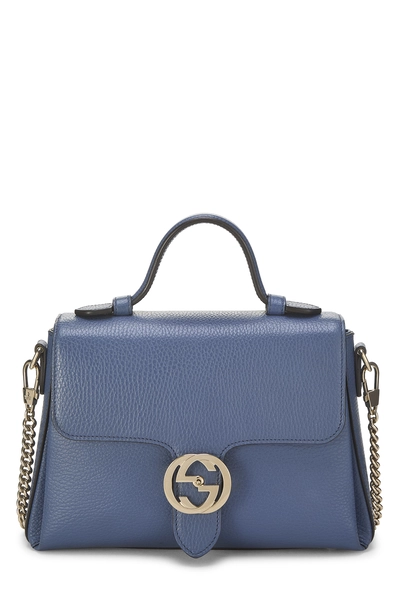 Gucci Red Leather Interlocking Top Handle Bag