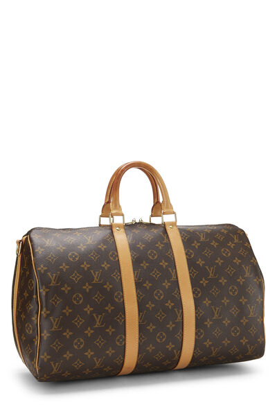 Monogram Canvas Keepall Bandouliere 45, , large