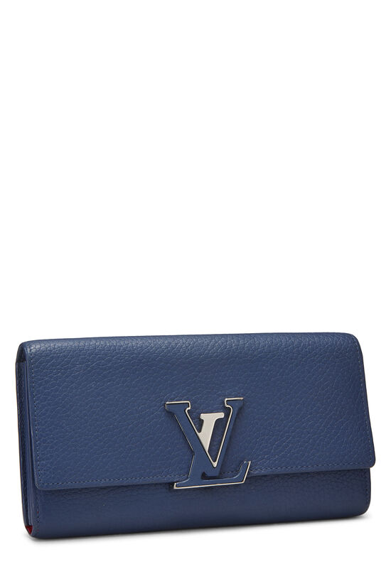 Blue Taurillon Capucines Wallet, , large image number 1