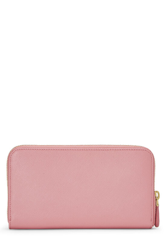 What Goes Around Comes Around Prada Pink Saffiano Compact Wallet