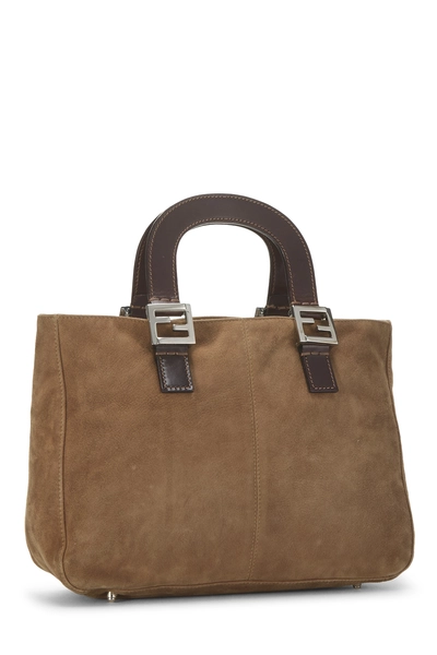 Fendi Brown Suede Handbag Small — photo 2