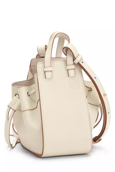 White Calfskin Hammock Bag Mini, , large