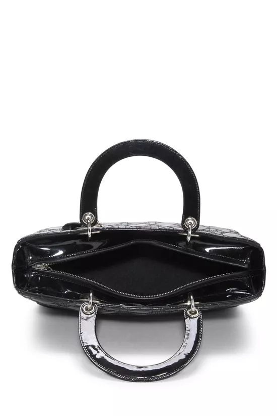 Black Cannage Patent Leather Lady Dior Large, , large image number 5