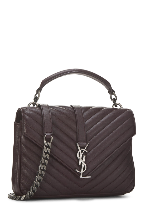 Burgundy Chevron Leather College Medium, , large image number 1