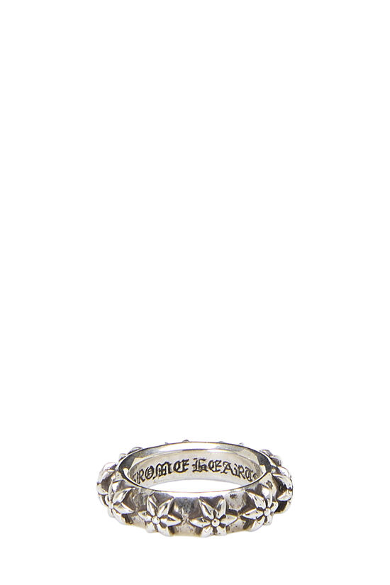 Sterling Silver Star Band Ring, , large image number 1