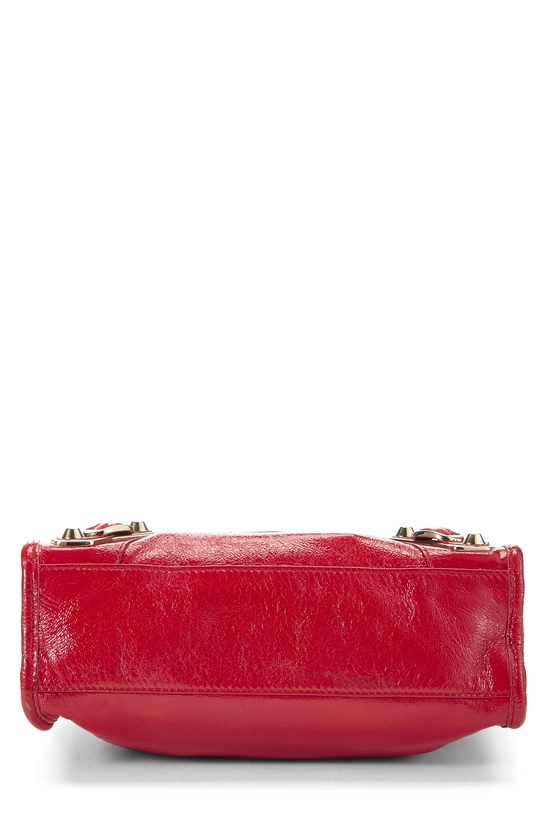 Red Agneau Gold Metallic Edge Classic City Bag Mini, , large image number 4