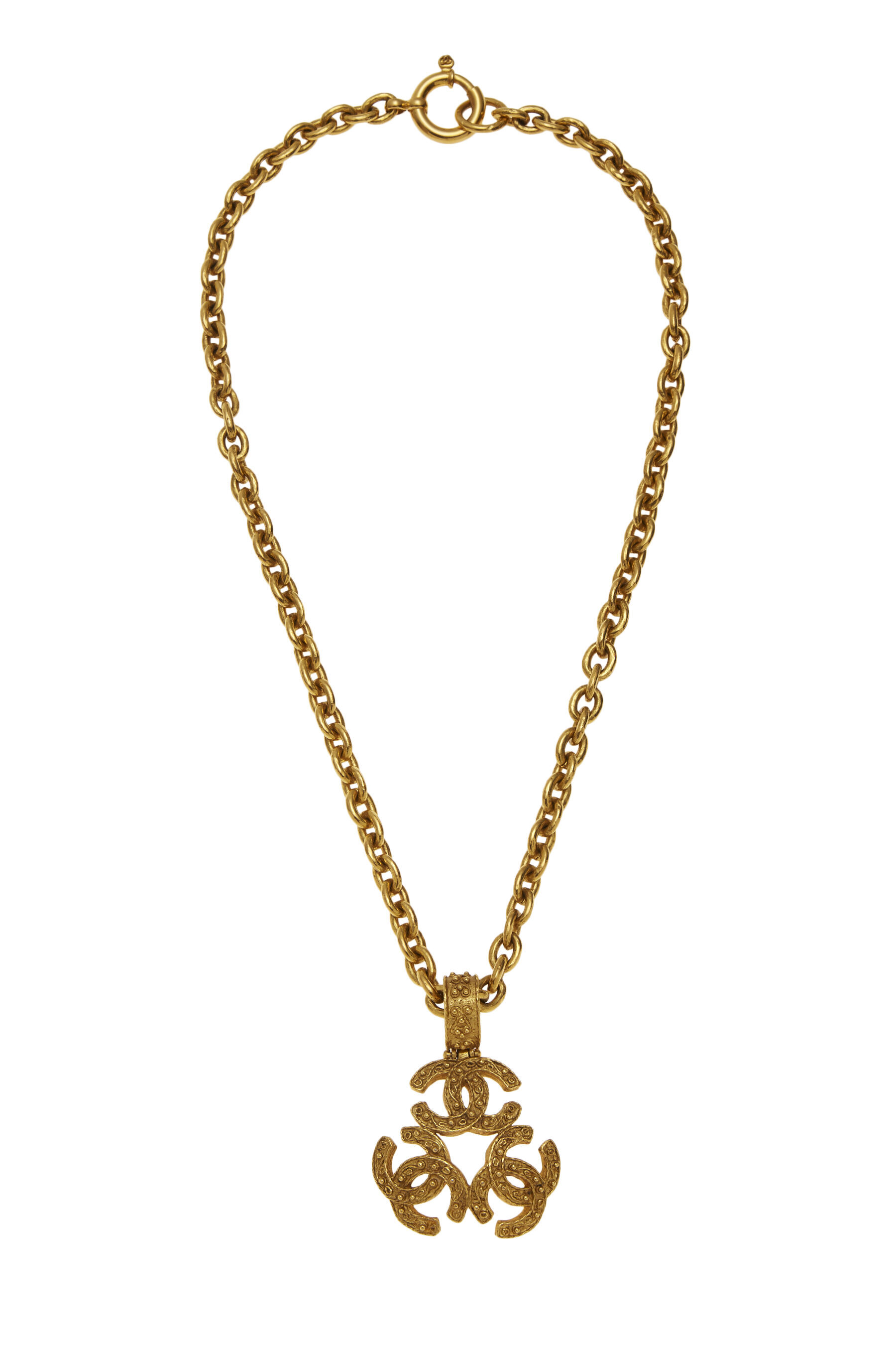 CHANEL CRYSTAL FILLED BOW & CC LOGO DROP NECKLACE