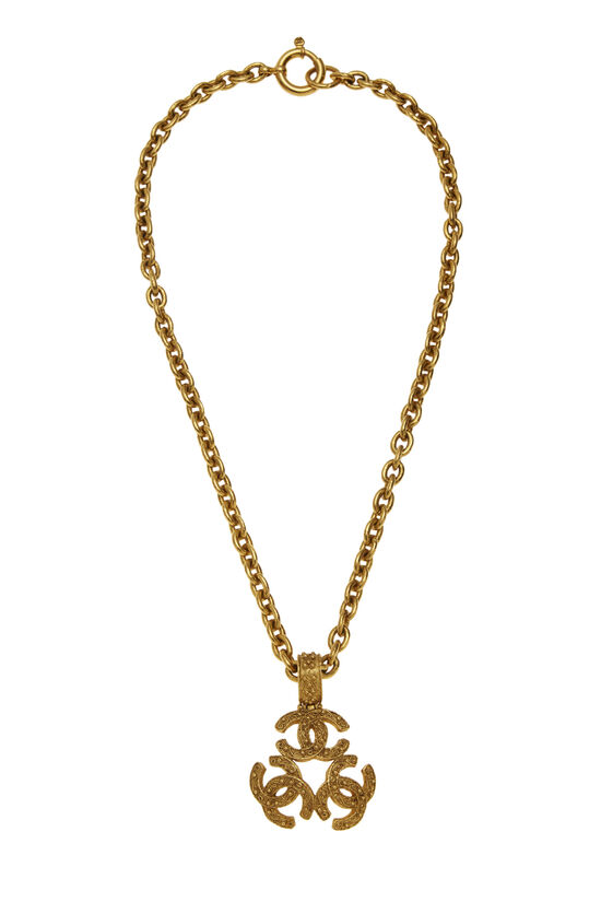 Chanel Gold Filigree 3 'CC' Necklace Q6JGOF17DB007