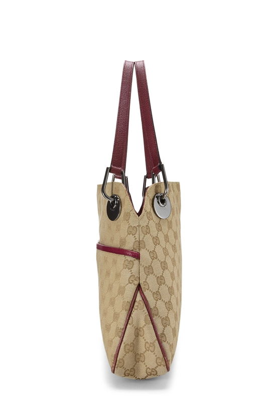 Burgundy Original GG Canvas Eclipse Tote, , large image number 2