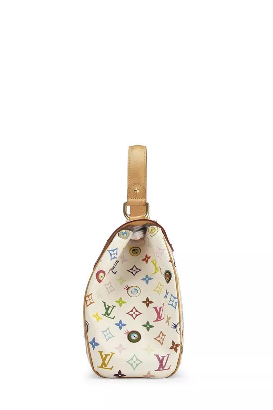 Takashi Murakami x Louis Vuitton White Multicolore Eye Love Monogram Sac Retro GM, , large image number 2
