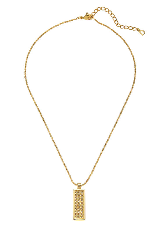 Gold & Crystal Trotter Pendant Necklace, , large image number 1