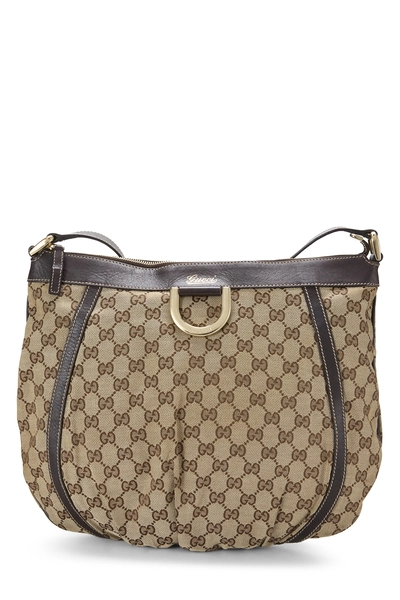 Gucci Brown GG Canvas D-Ring Abbey Messenger Large