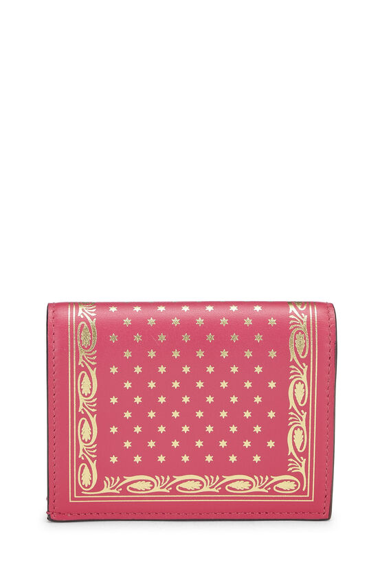 Pink Leather 'Guccy' Stars Card Case, , large image number 3