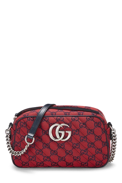 Red GG Canvas Marmont Crossbody Bag