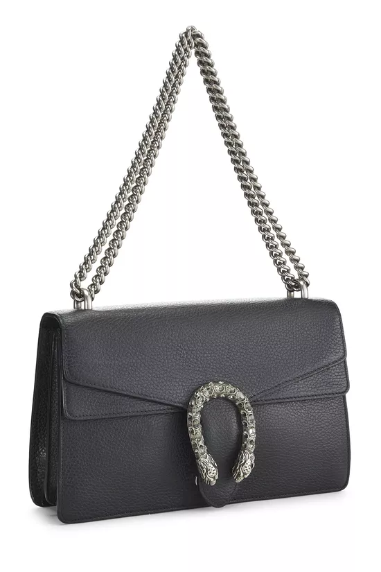 Black Leather Dionysus Shoulder Bag Small, , large image number 1