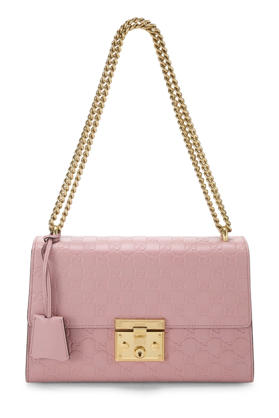 Pink Guccissima Padlock Shoulder Bag Medium, , large image number 0