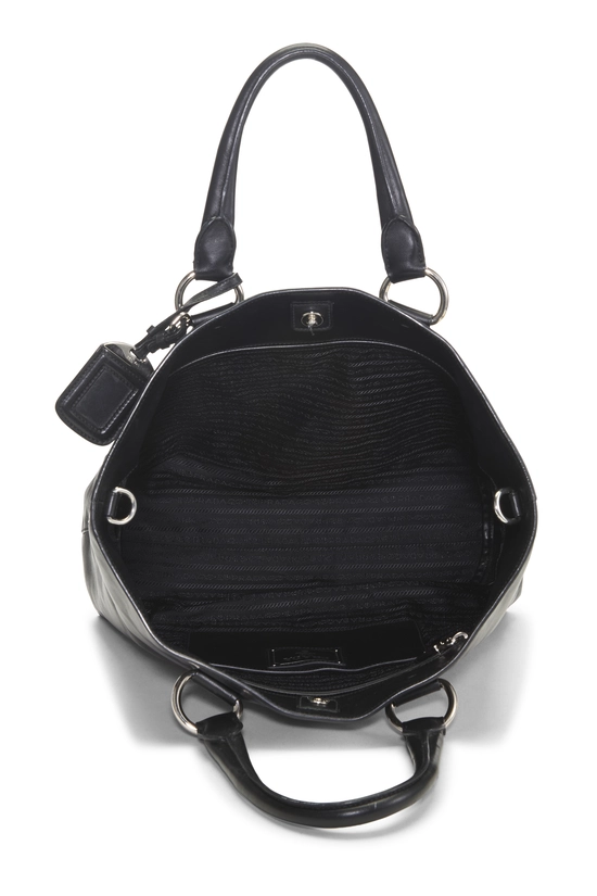 Black Calfskin Shopping Tote Medium, , large image number 5