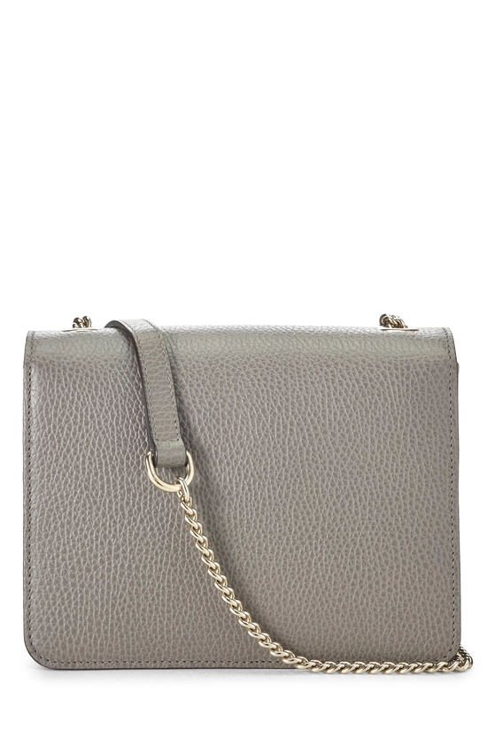 Grey Leather Interlocking Crossbody, , large image number 3