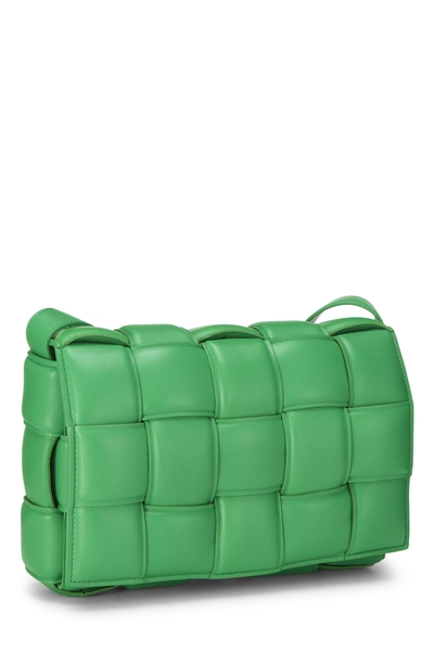 Green Maxi Intrecciato Padded Cassette, , large