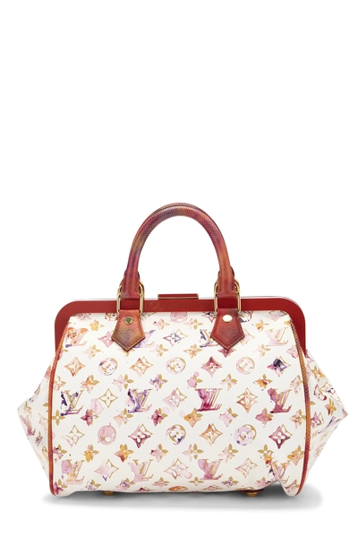 Richard Prince x Louis Vuitton White Monogram Watercolor Frame Speedy
