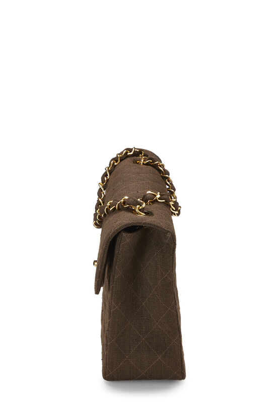 Chanel Brown Linen Half Flap Maxi Q6B0275R06000