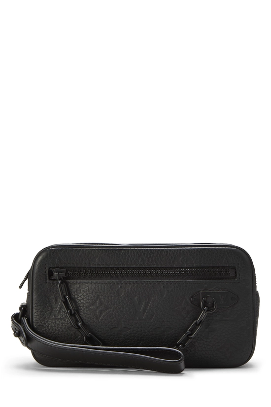 Black Monogram Taurillon Pochette Volga, , large image number 0