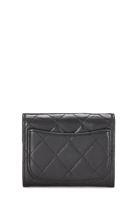 Chanel Classic Card Holder Quilted Silver-tone Black in Lambskin with Silver -tone - US