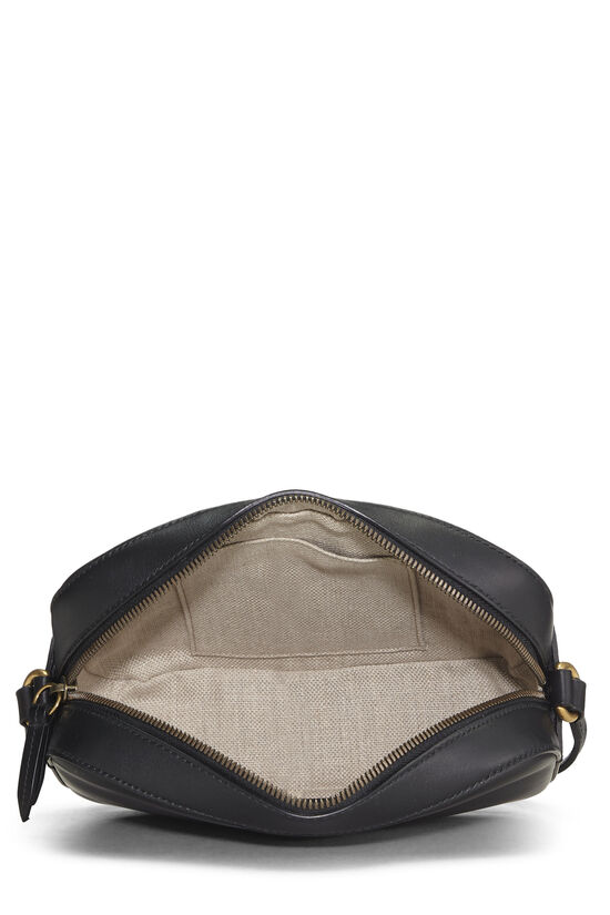 Black Leather Webby Shoulder Bag Small, , large image number 5
