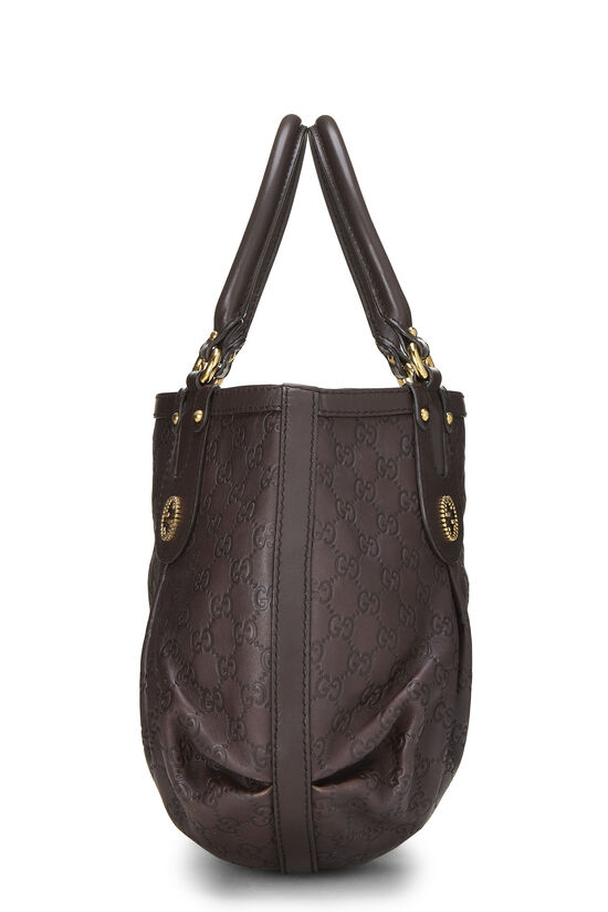 Brown Guccissima Beaded Studded Handbag, , large image number 2