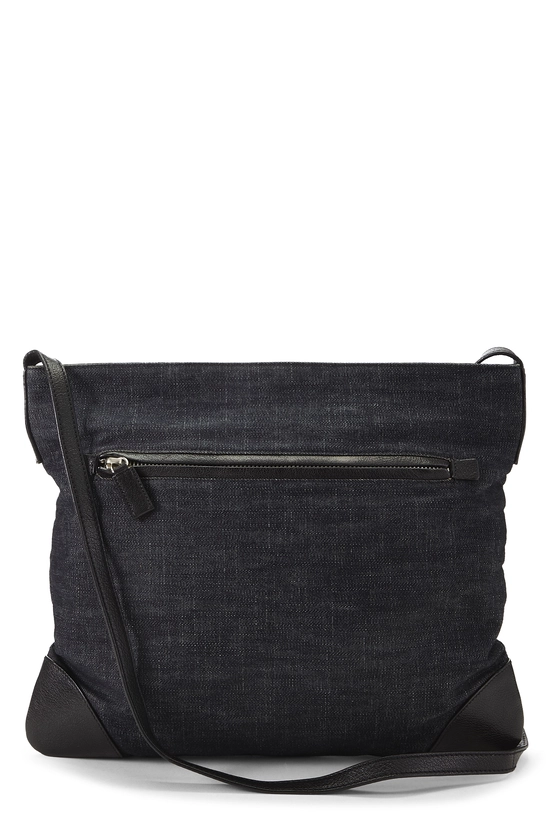 Navy Denim Shoulder Bag, , large image number 3