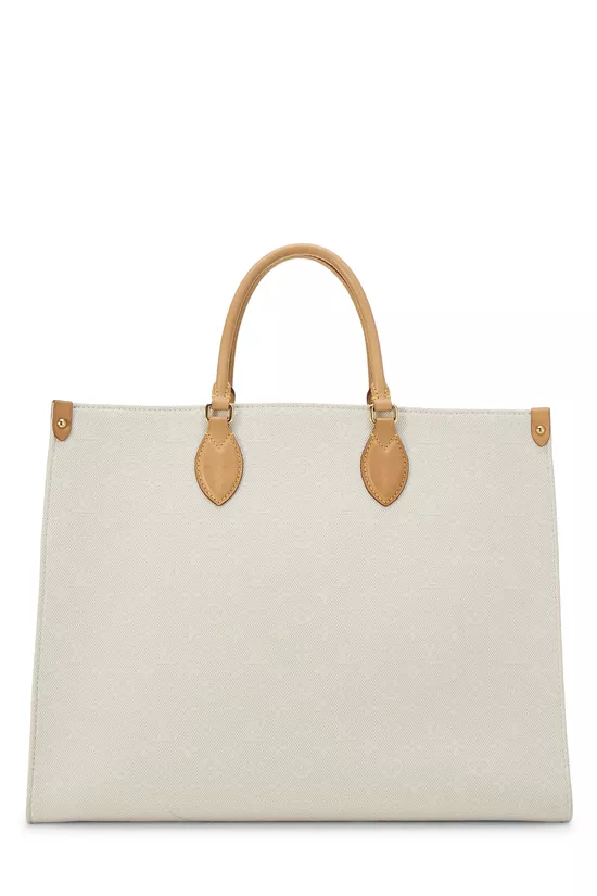 Beige Monogram Jacquard Okinawa On The Go GM, , large image number 3