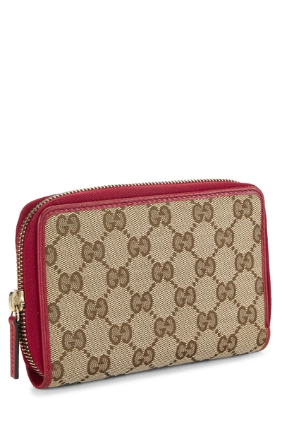 Red Original GG Canvas Zip Around Wallet Small, , large