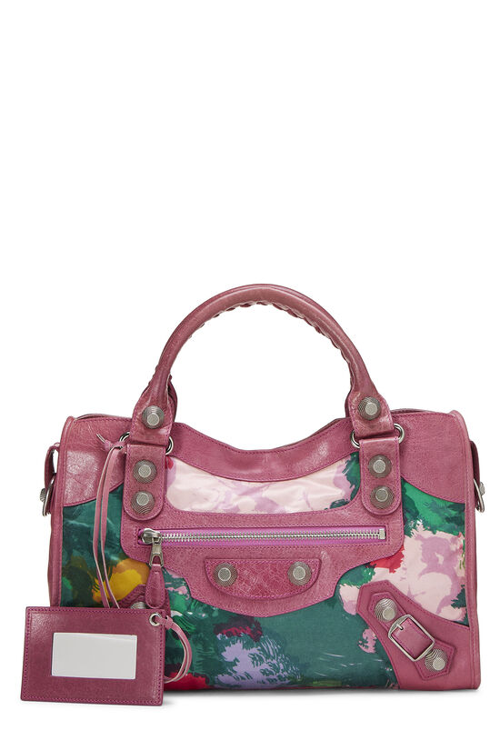 Pink Leather & Floral Satin Giant 21 City , , large image number 0