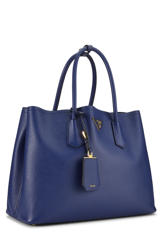 Pre-Owned Navy Saffiano Double Bag Medium QNB0OT3RBB01S display picture 1