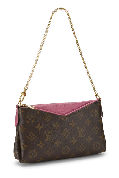 Pink Monogram Canvas Pallas Clutch, , large