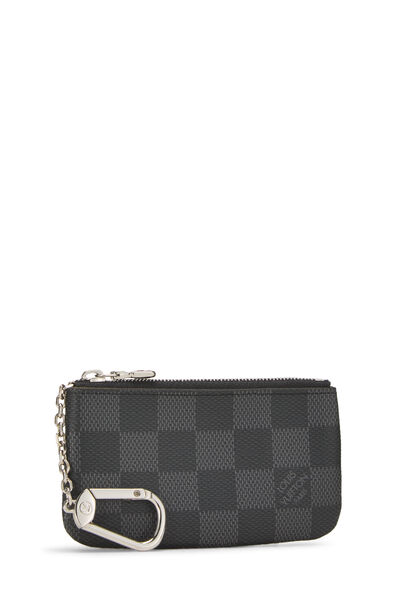 Black Damier Graphite Pochette Clefs, , large