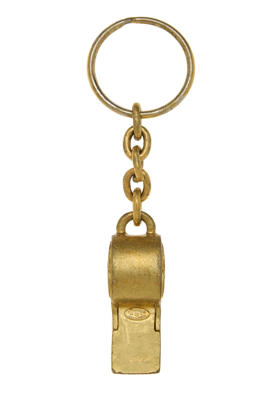 Gold 'CC' Whistle Bag Charm, , large image number 1