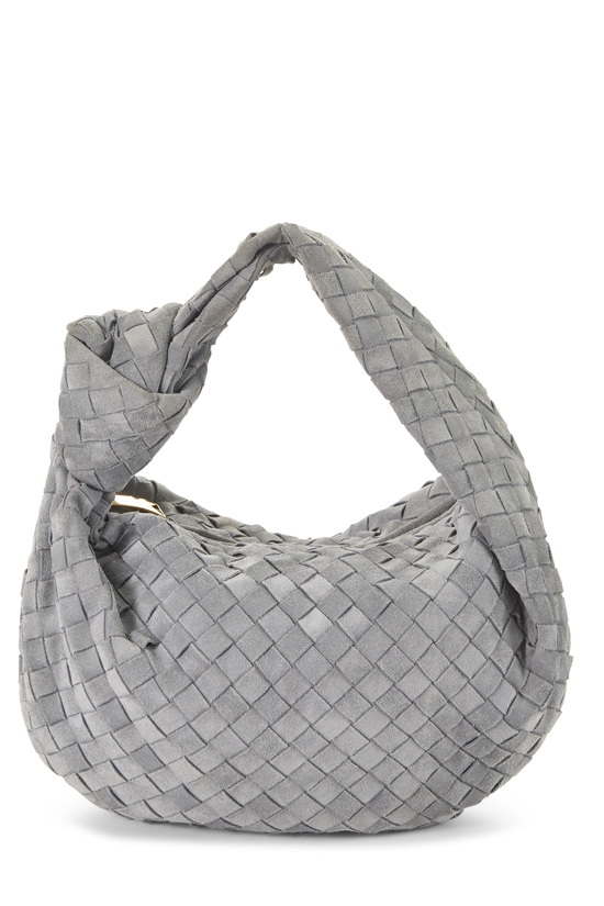 Grey Intrecciato Suede Teen Jodie, , large image number 0