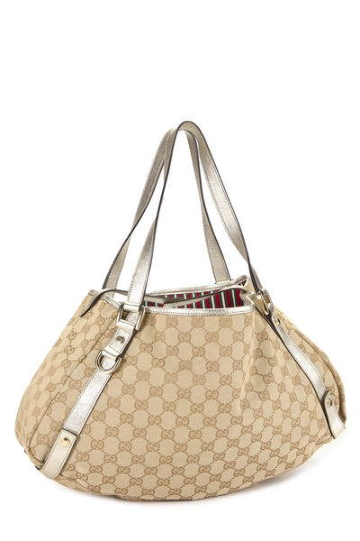 Gold Original GG Canvas Abbey Tote Large, , large
